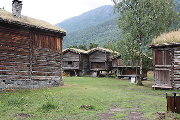 Image showing Old Norwegian buildings