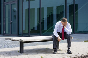 Image showing Tired businessman