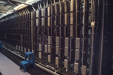 Image showing Retro telephone exchange