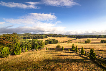 Image showing Beautiful view of a landscape with dry plains