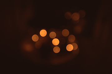 Image showing Bokeh lights in warm colors