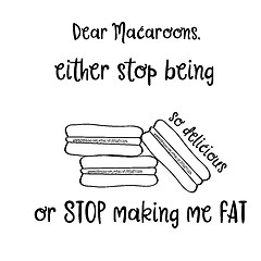 Image showing Hand drawn typography poster with creative slogan: Dear macaroon