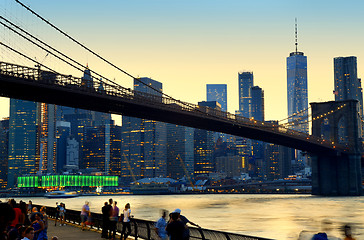 Image showing New York, USA – August 25, 2018: People enjoying the evening v