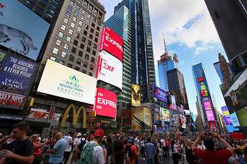 Image showing New York, USA – August 24, 2018: Crowded with many people walk
