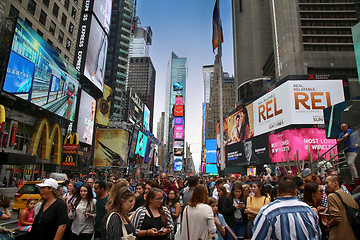 Image showing New York, USA – August 20, 2018: Crowded with many people walk