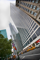 Image showing New York, USA - – August 20, 2018: View on 42nd Street with tr