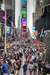 Image showing New York, USA – August 20, 2018: Crowded with many people walk