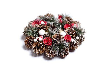 Image showing Winter and christmas wreath. 