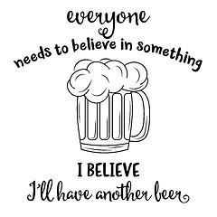 Image showing Funny quote about beer