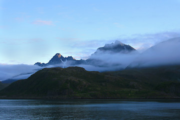 Image showing Mountains and sea
