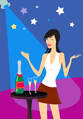 Image showing woman has a good time in night club