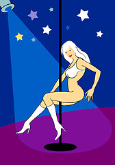 Image showing Illustration of strip club dancer