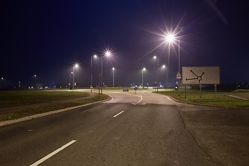 Image showing Road at night