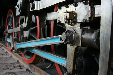 Image showing Steem train wheel.