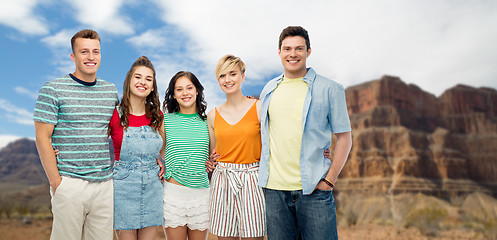 Image showing friends over grand canyon national park background