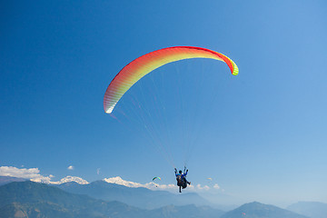 Image showing Paragliding over Pokhara, Nepal