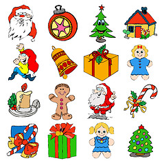 Image showing Christmas icons