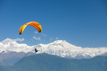 Image showing Paragliding over Pokhara, Nepal