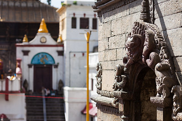 Image showing Temple detail, Pashupatinath