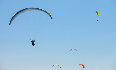 Image showing Paragliding over Pokhara, Nepal