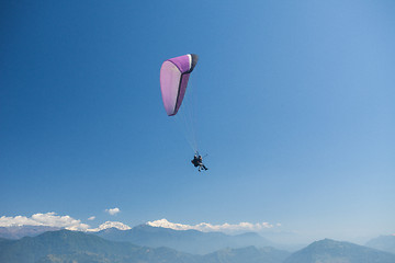 Image showing Paragliding over Pokhara, Nepal