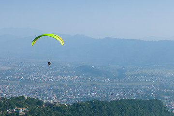 Image showing Paragliding over Pokhara, Nepal