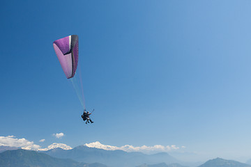 Image showing Paragliding over Pokhara, Nepal