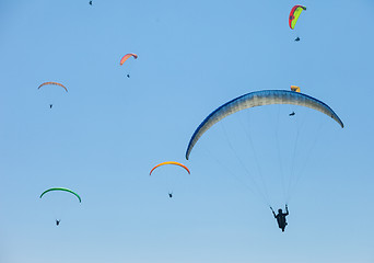 Image showing Paragliding over Pokhara, Nepal