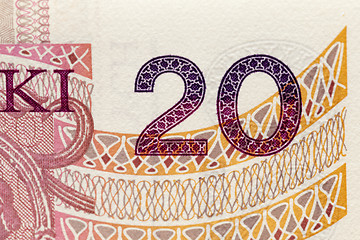 Image showing twenty zloty close up