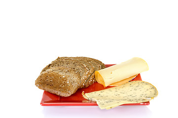 Image showing Bread and cheese