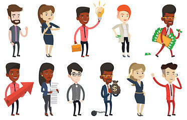 Image showing Vector set of business characters.