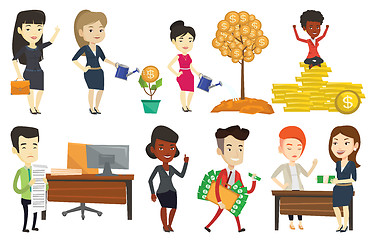 Image showing Vector set of business characters.