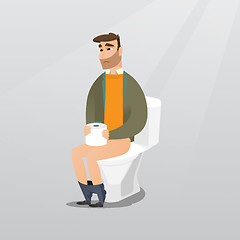 Image showing Man suffering from diarrhea or constipation.