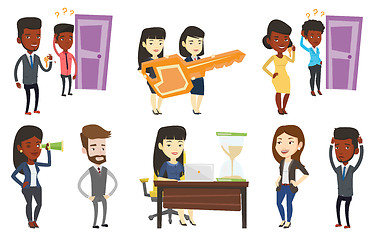 Image showing Vector set of business characters.