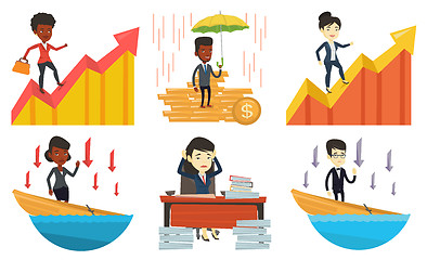 Image showing Vector set of business characters.