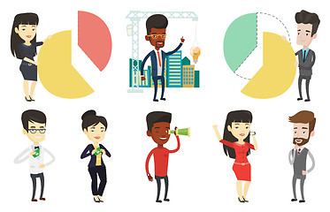 Image showing Vector set of business characters.