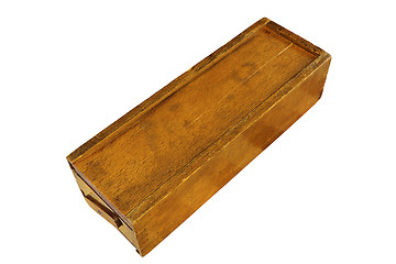 Image showing old rummy wooden box on white background