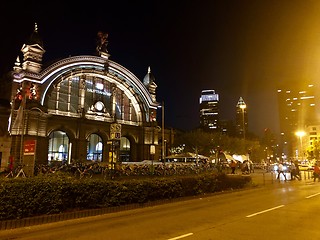 Image showing Frankfurt Main Station in Germany at night