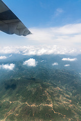 Image showing Nepal and Himalayas landscape view from airplane