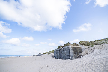 Image showing Bunker ruins on the coast of Denmark
