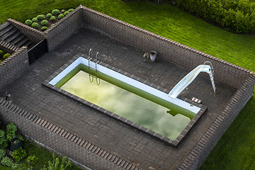 Image showing Terrace with a swimming pool