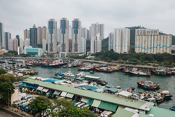 Image showing Aberdeen Harbour (Aberdeen Typhoon Shelter)