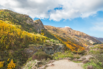 Image showing Mountains near Kawarau river, Queenstown, New Zealand