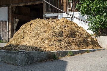 Image showing Dunghill on a farmhouse