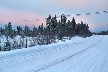 Image showing Snowy winter road