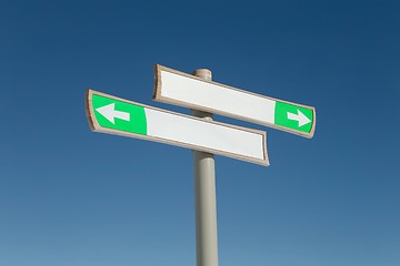 Image showing Direction signs two ways