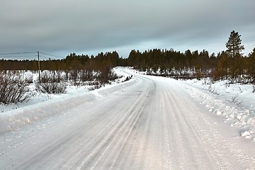 Image showing Snowy winter road