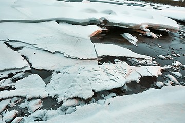 Image showing Winter Ice On Water