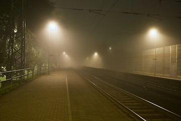 Image showing Rails in the fog