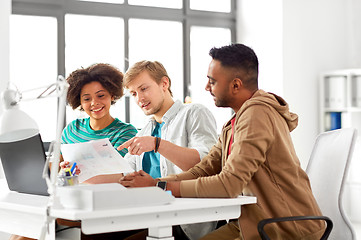 Image showing team working on user interface design at office